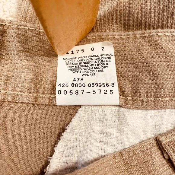 Vintage Levis Black Bat Wing Tag Mens Cargo 36x30 Pants Khaki Bedford Cord Y2K - Picture 4 of 9